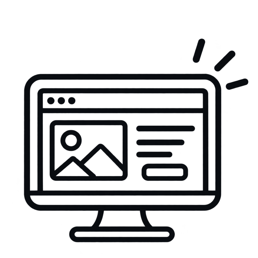Icone site vitrine-site internet-agence kalici